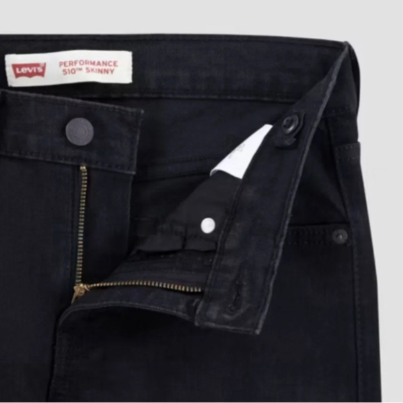 NWT Boy’s 510 Levi’s Performance Black Mid Rise Skinny Denim Jeans - Picture 8 of 13